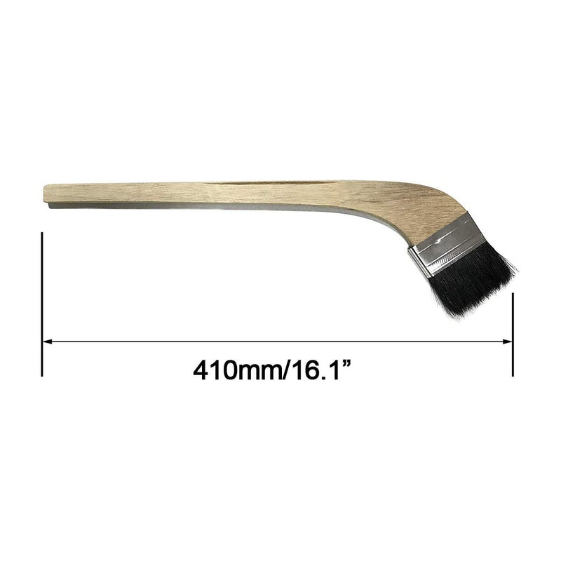 NGe 2Pcs Wooden Handle Bristle Radiator Paint Brush, 2Inch Brush Width, 410mm Total Length, 45mm Trim Length - Image 2